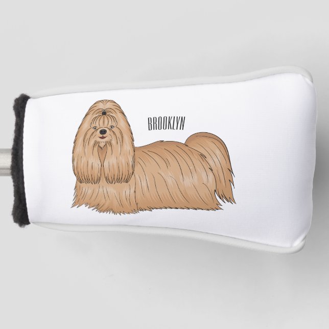 Shih tzu-Cartoon-Illustration Golf Headcover (Vorderseite)