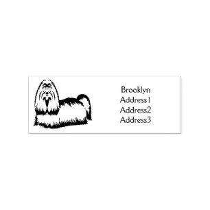 Shih tzu-Cartoon-Illustration Gummistempel