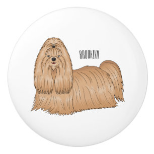 Shih tzu-Cartoon-Illustration Keramikknauf