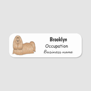 Shih tzu-Cartoon-Illustration Namensschild