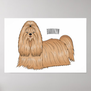 Shih tzu-Cartoon-Illustration Poster
