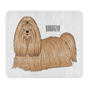 Shih tzu-Cartoon-Illustration Schneidebrett