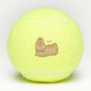 Shih tzu-Cartoon-Illustration Tennisbälle