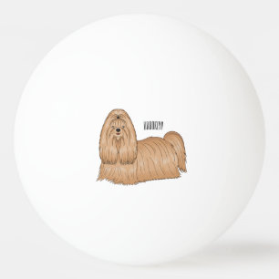 Shih tzu-Cartoon-Illustration Tischtennisball