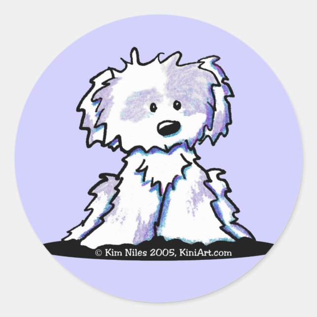 Shih Tzu Cartoon Sticker (Vorderseite)