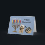 Shih Tzu Chanukah Card Menorah Dreidel Feiertagskarte<br><div class="desc">Familie und Freunde während der Chanukah Saison zu erinnern ist eine wunderbare Möglichkeit, in Touch mit den Menschen behalten, die Sie Liebe und kümmern sich. Ich habe diese Chanukah-Karten mit Liebe und Sorgfalt erstellt, und ich bin sicher, jeder, der Lieben Hunde wird sich freuen, sie zu erhalten. Sie haben die...</div>