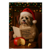 Shih Tzu 'Cheese Tax' Christmas card
