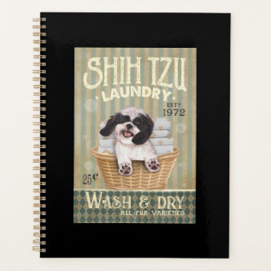 Shih Tzu Chien Blanchisserie mignonne Chih Tzu Vie