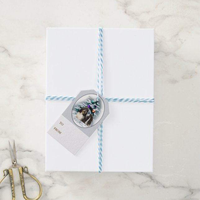 Shih Tzu Christmas Geschenkanhänger (Mit Garn)