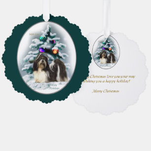Shih Tzu Christmas Geschenke Ornament Karte