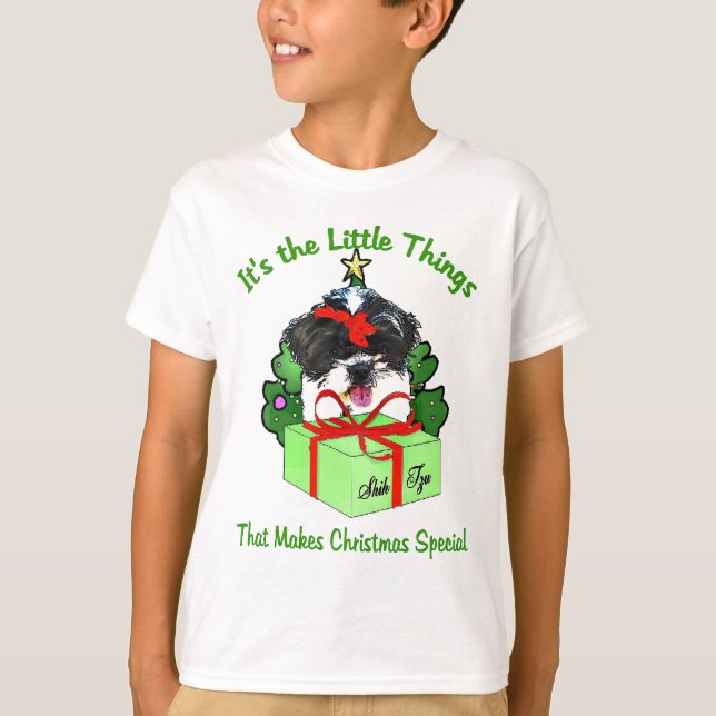 Shih Tzu Christmas Geschenke T-Shirt (Vorderseite)