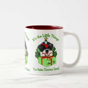 Shih Tzu Christmas Geschenke Zweifarbige Tasse
