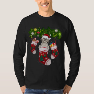 Shih Tzu Christmas Lights Geschenk Funny Xmas Hund T-Shirt