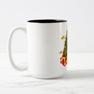 Shih Tzu Christmas Lights Tree Weihnachten Zweifarbige Tasse