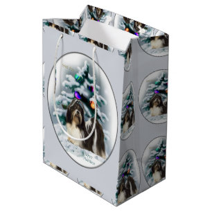 Shih Tzu Christmas Mittlere Geschenktüte