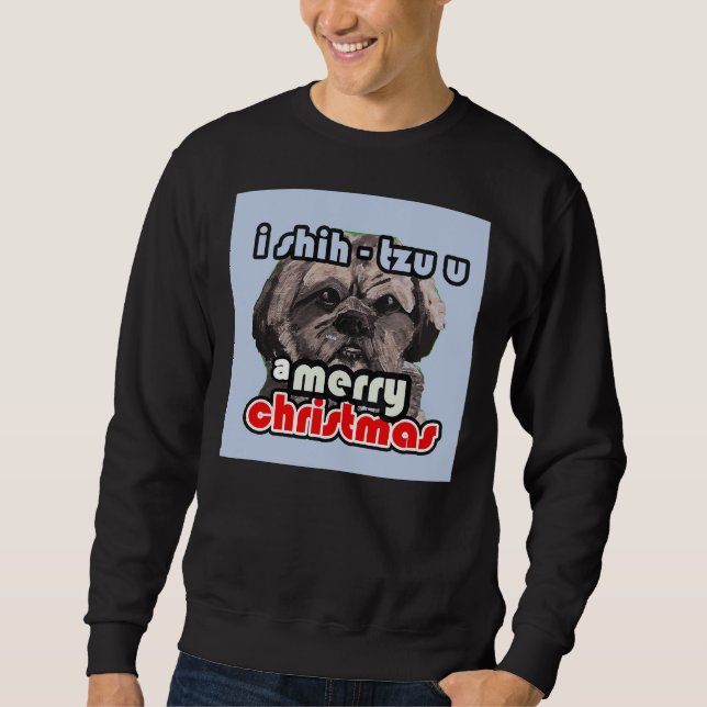 Shih Tzu Christmas Sweatshirt (Vorderseite)