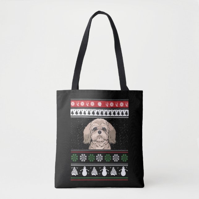 Shih Tzu Christmas Tasche (Vorderseite)