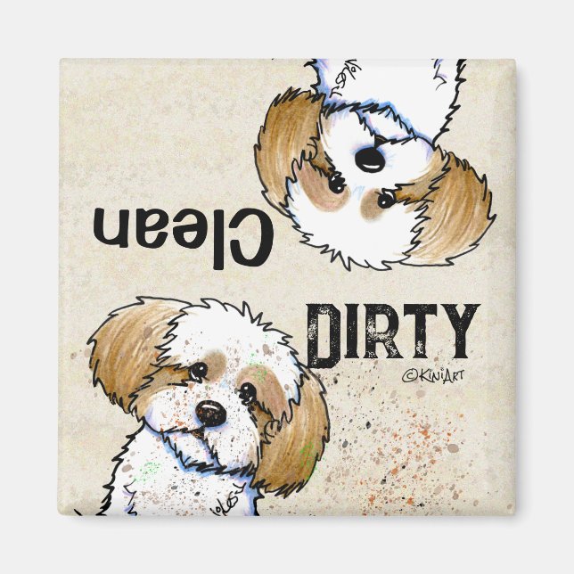 Shih Tzu Clean Geschirrspüler Magnet (Vorne)