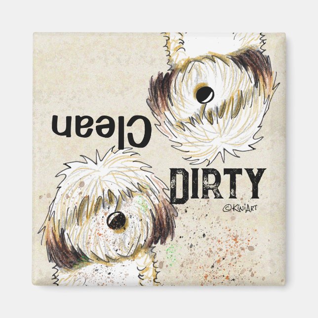Shih Tzu Clean Geschirrspüler Magnet (Vorne)