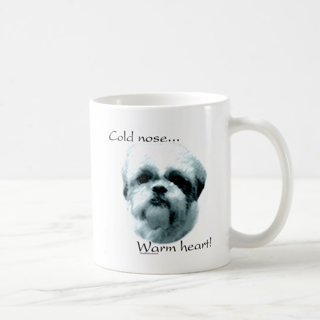 Shih Tzu Cold Nose Warmes Herz Kaffeetasse (Rechts)