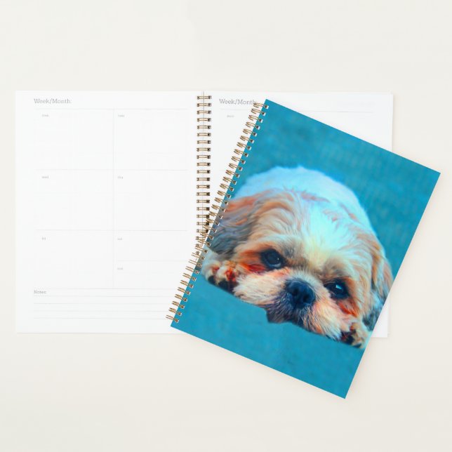 Shih Tzu Dog Aquarellkunst Portrait Planer (Anzeige)
