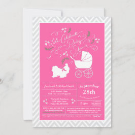 Shih Tzu Dog Babydusche Pink Girl Einladung
