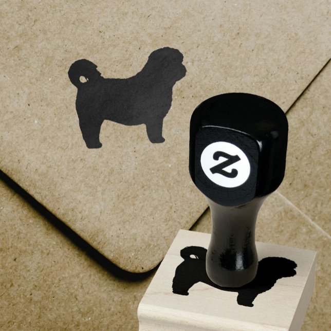 Shih Tzu Dog Breed Silhouette Gummistempel (Von Creator hochgeladen)