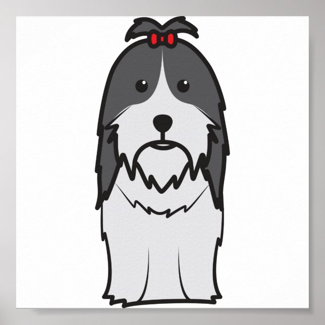 Shih Tzu Dog Cartoon Poster (Vorne)