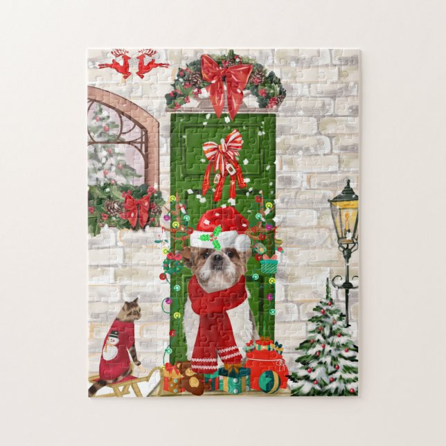 Shih Tzu Dog Christmas (Vertikal)