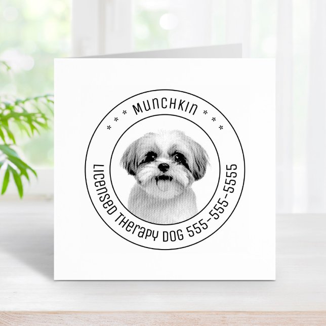 Shih Tzu Dog Foto Runde Gummistempel (Von Creator hochgeladen)