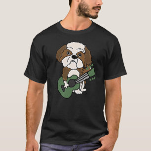 Shih Tzu Dog Gitarre spielen T-Shirt