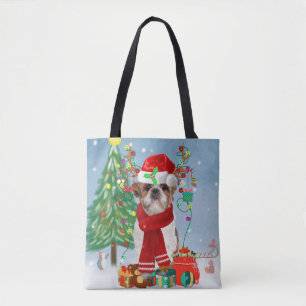 Shih Tzu Dog in Schnee Weihnachten Tasche