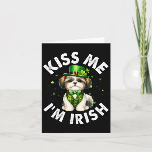 Shih Tzu Dog Liebhaber Kiss Me Ich bin Irish Funny Karte