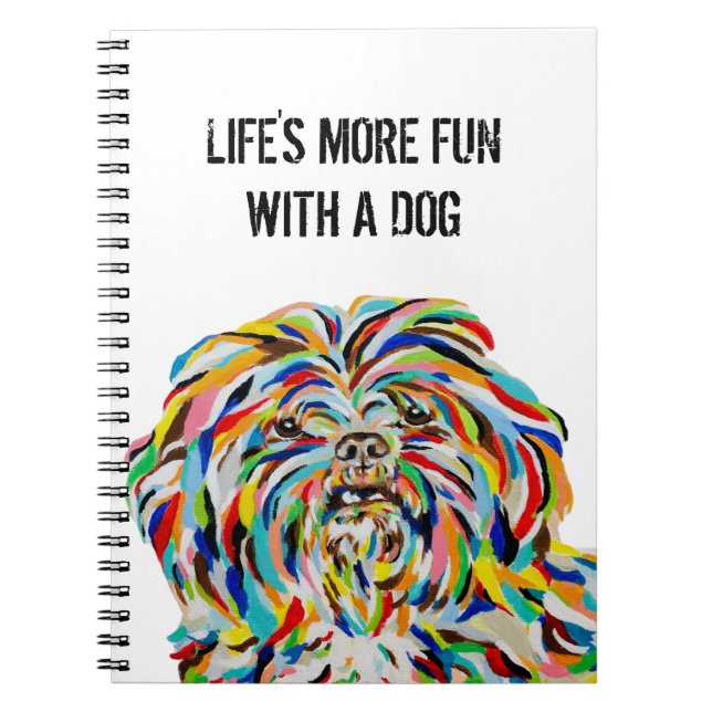 Shih Tzu Dog Notebook 6,5" x 8,75" Notizblock (Vorderseite)