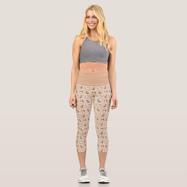 shih tzu dog pattern capri leggings (Vorderseite)