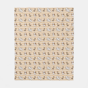 shih tzu dog pattern fleecedecke