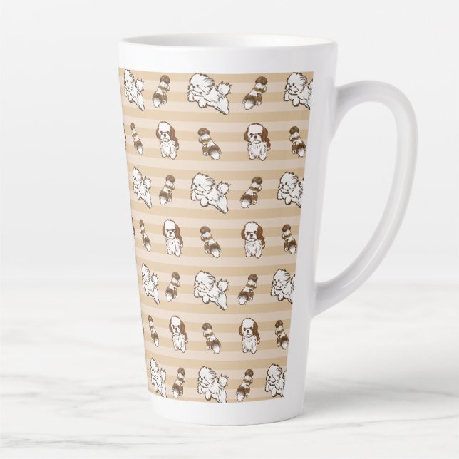 shih tzu dog pattern milchtasse (Rechts)
