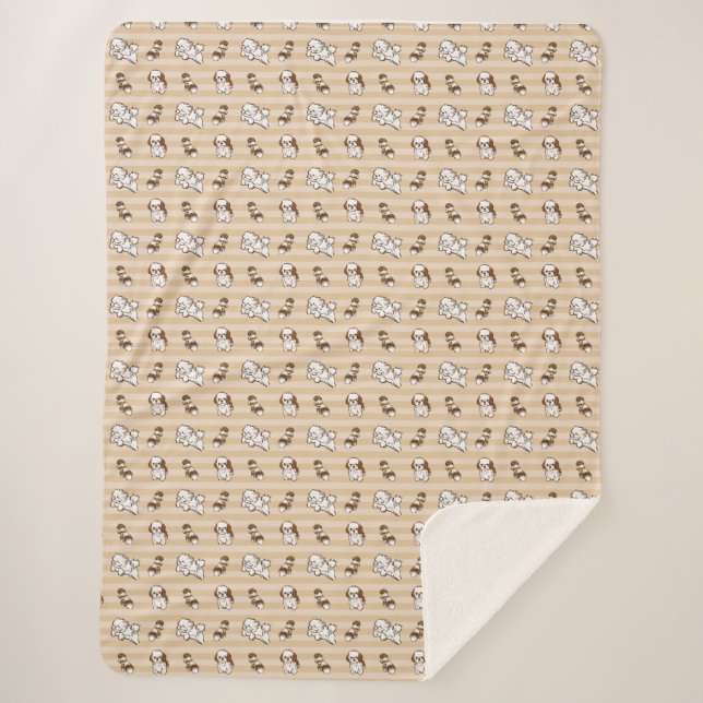 shih tzu dog pattern sherpadecke (Vorderseite)