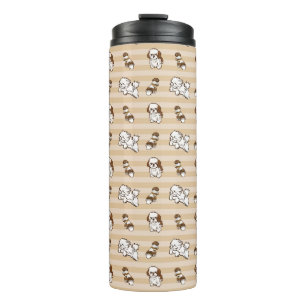 shih tzu dog pattern thermosbecher