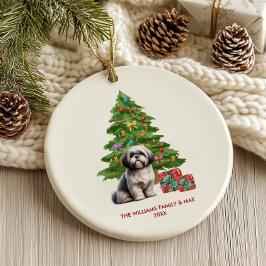 Shih Tzu Dog Personalisiert Weihnachten Keramik Ornament
