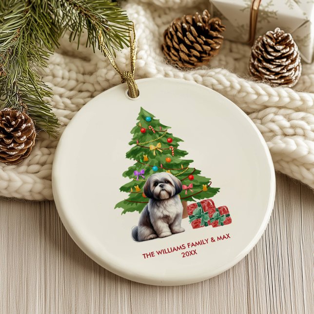 Shih Tzu Dog Personalisiert Weihnachten Keramik Ornament (Von Creator hochgeladen)