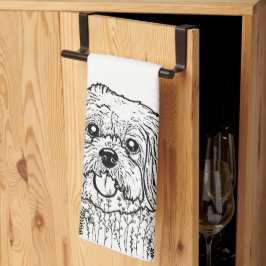 Shih Tzu Dog Personalisiert Zeichnend Hand Geschirrtuch