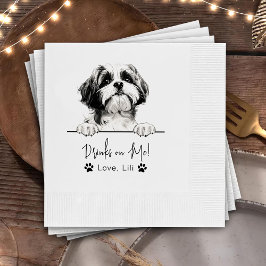 Shih Tzu Dog Personalisierte Getränke Serviette