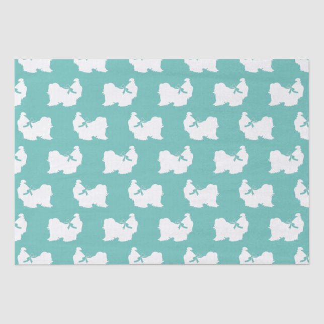 Shih-Tzu Dog Puppy Long Hair Seidenpapier (Vorderseite)