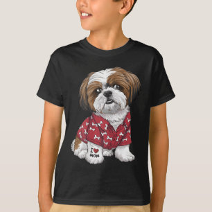 Shih Tzu Dog Shih Tzu Mama I Liebe Mama Tattoo T-Shirt