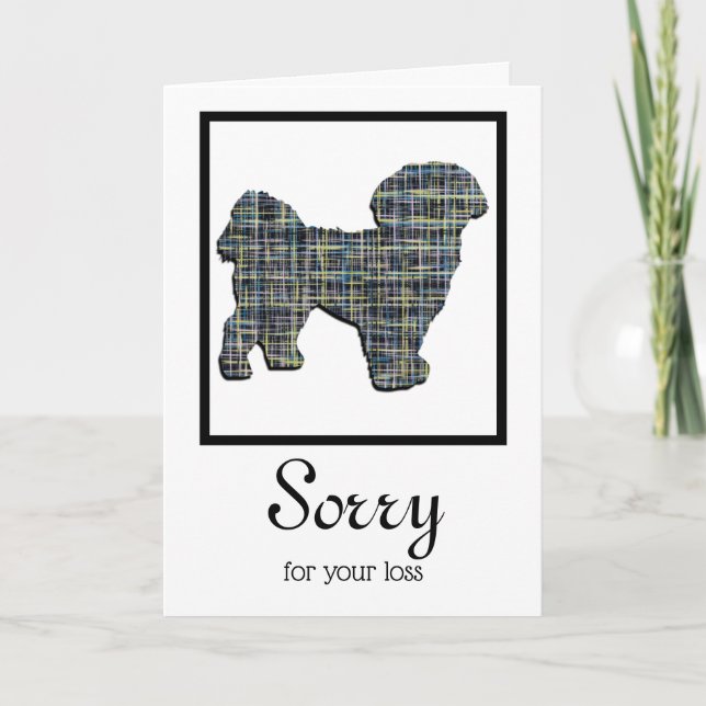 Shih Tzu Dog Silhouette Begleitskarte Karte (Vorderseite)