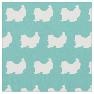 Shih Tzu Dog Silhouette Pet Aquamarin Stoff