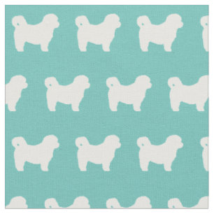 Shih Tzu Dog Silhouette Pet Aquamarin Stoff