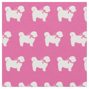 Shih Tzu Dog Silhouette Pet Pink Stoff
