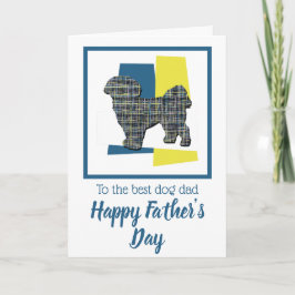 Shih Tzu Dog Silhouette TriColor Vatertag Karte